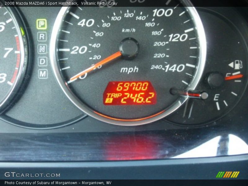 Volcanic Red / Gray 2008 Mazda MAZDA6 i Sport Hatchback