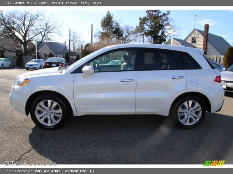 White Diamond Pearl / Taupe 2010 Acura RDX SH-AWD