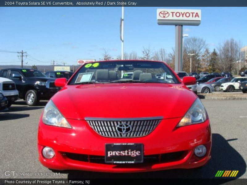 Absolutely Red / Dark Stone Gray 2004 Toyota Solara SE V6 Convertible