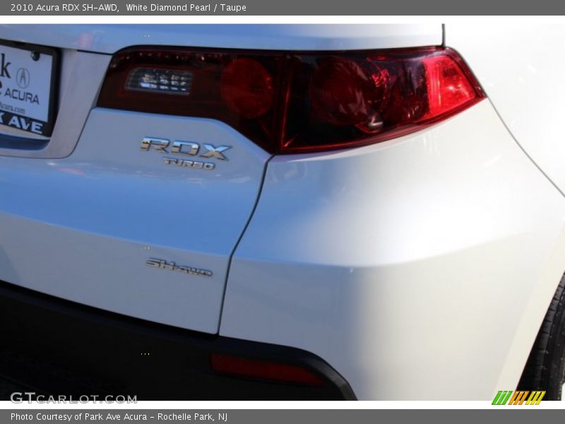 White Diamond Pearl / Taupe 2010 Acura RDX SH-AWD