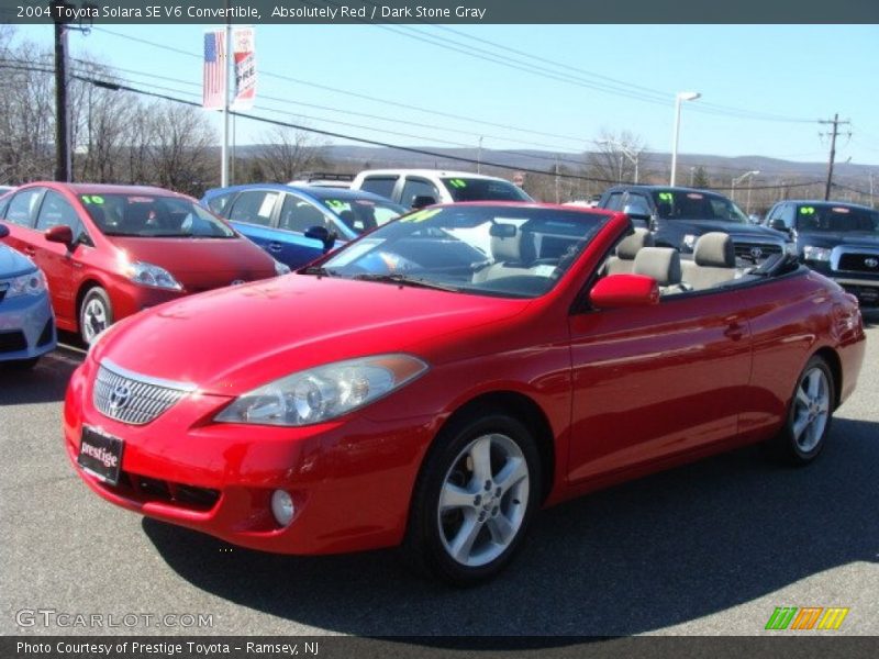 Absolutely Red / Dark Stone Gray 2004 Toyota Solara SE V6 Convertible