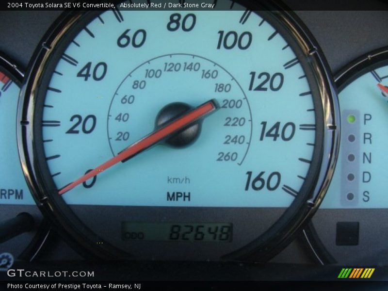 Absolutely Red / Dark Stone Gray 2004 Toyota Solara SE V6 Convertible