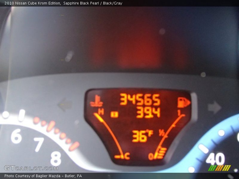 Sapphire Black Pearl / Black/Gray 2010 Nissan Cube Krom Edition
