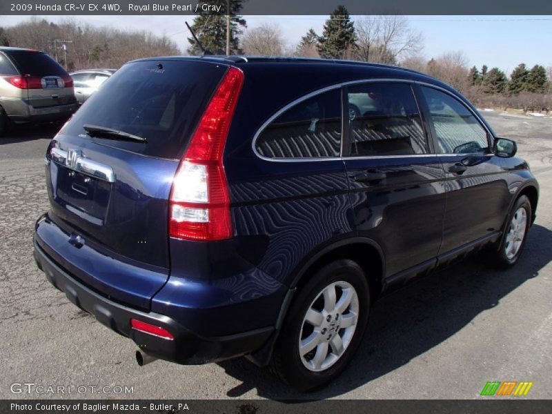 Royal Blue Pearl / Gray 2009 Honda CR-V EX 4WD