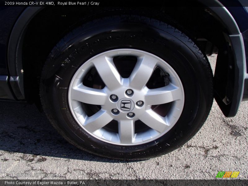 Royal Blue Pearl / Gray 2009 Honda CR-V EX 4WD