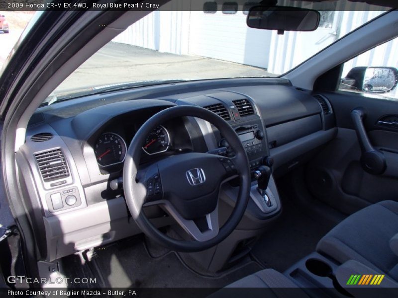 Royal Blue Pearl / Gray 2009 Honda CR-V EX 4WD
