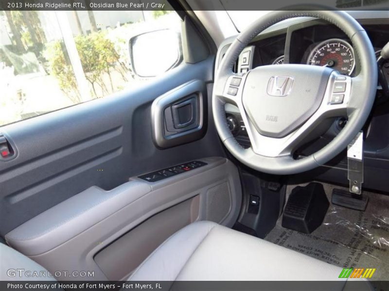 Obsidian Blue Pearl / Gray 2013 Honda Ridgeline RTL