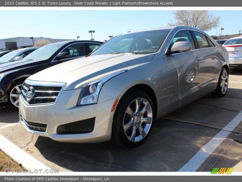 Silver Coast Metallic / Light Platinum/Brownstone Accents 2013 Cadillac ATS 2.0L Turbo Luxury