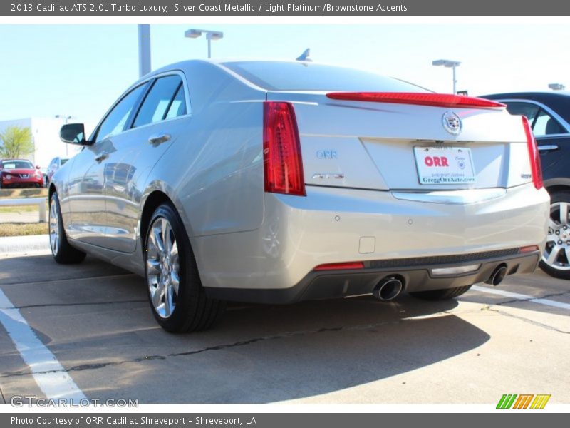 Silver Coast Metallic / Light Platinum/Brownstone Accents 2013 Cadillac ATS 2.0L Turbo Luxury