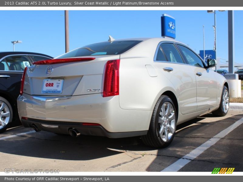 Silver Coast Metallic / Light Platinum/Brownstone Accents 2013 Cadillac ATS 2.0L Turbo Luxury
