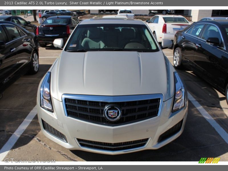 Silver Coast Metallic / Light Platinum/Brownstone Accents 2013 Cadillac ATS 2.0L Turbo Luxury