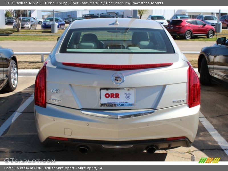 Silver Coast Metallic / Light Platinum/Brownstone Accents 2013 Cadillac ATS 2.0L Turbo Luxury