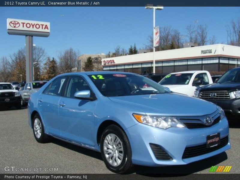 Clearwater Blue Metallic / Ash 2012 Toyota Camry LE