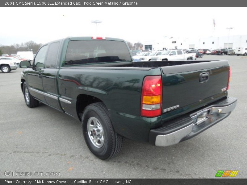 Polo Green Metallic / Graphite 2001 GMC Sierra 1500 SLE Extended Cab