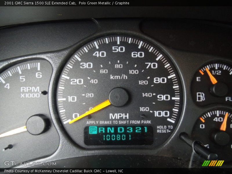  2001 Sierra 1500 SLE Extended Cab SLE Extended Cab Gauges