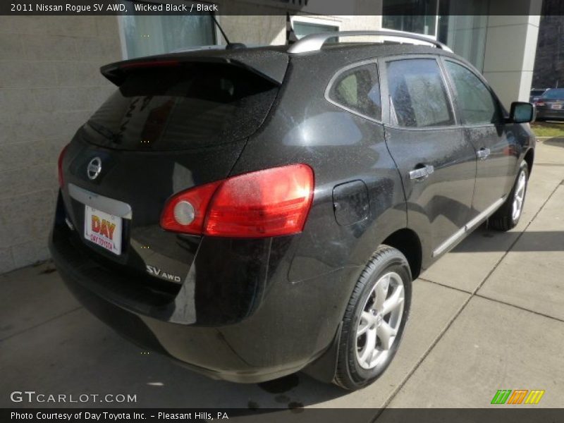 Wicked Black / Black 2011 Nissan Rogue SV AWD