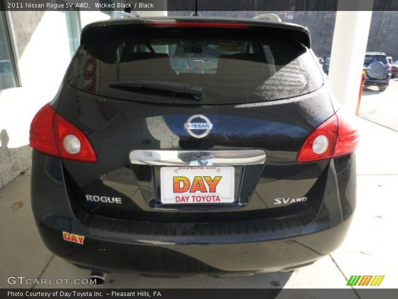 Wicked Black / Black 2011 Nissan Rogue SV AWD
