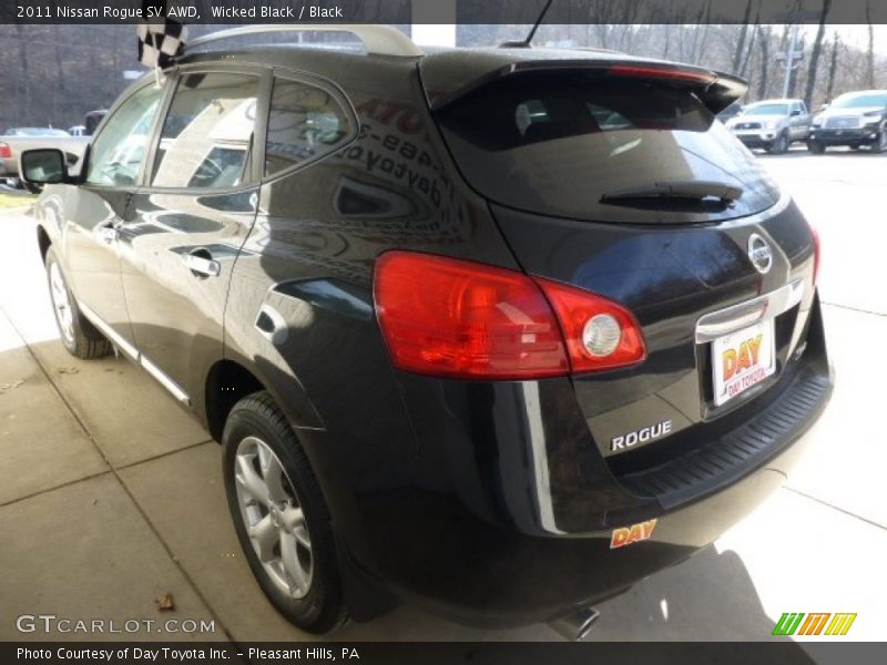 Wicked Black / Black 2011 Nissan Rogue SV AWD