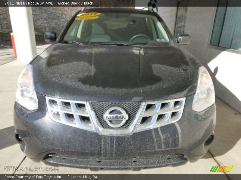 Wicked Black / Black 2011 Nissan Rogue SV AWD