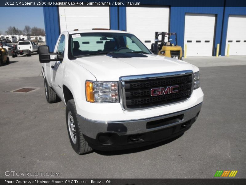 Summit White / Dark Titanium 2012 GMC Sierra 2500HD Regular Cab 4x4