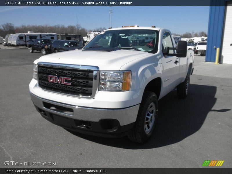 Summit White / Dark Titanium 2012 GMC Sierra 2500HD Regular Cab 4x4