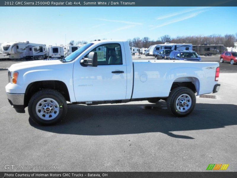 Summit White / Dark Titanium 2012 GMC Sierra 2500HD Regular Cab 4x4