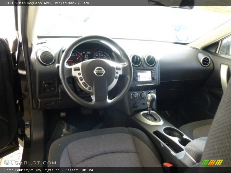 Wicked Black / Black 2011 Nissan Rogue SV AWD
