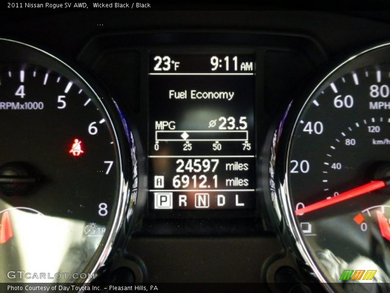 Wicked Black / Black 2011 Nissan Rogue SV AWD