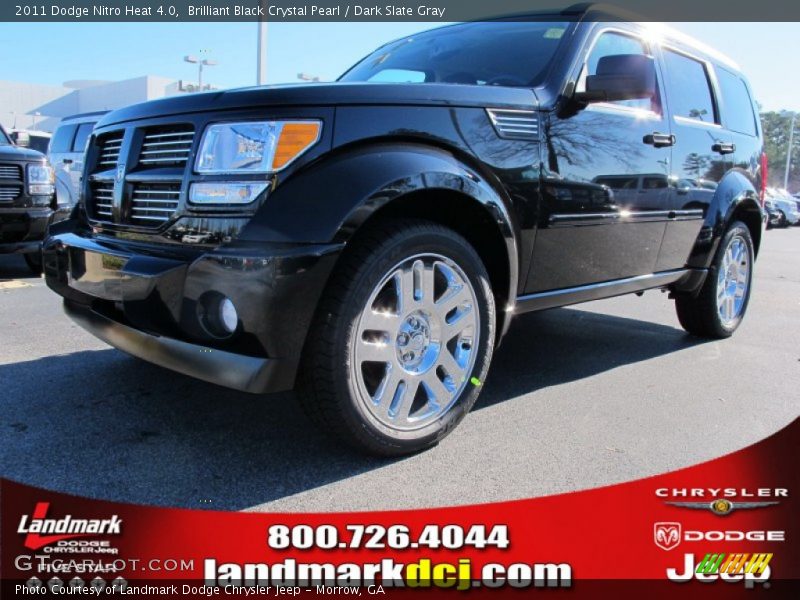 Brilliant Black Crystal Pearl / Dark Slate Gray 2011 Dodge Nitro Heat 4.0
