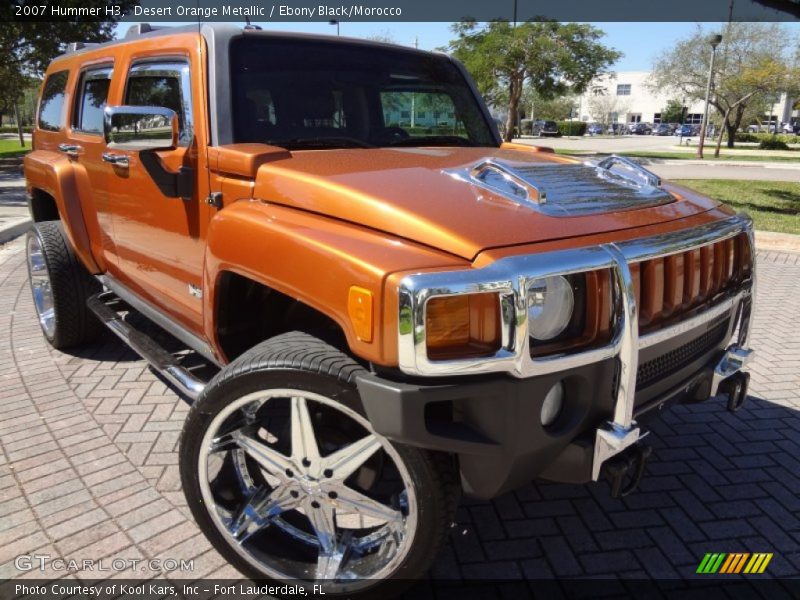 Desert Orange Metallic / Ebony Black/Morocco 2007 Hummer H3