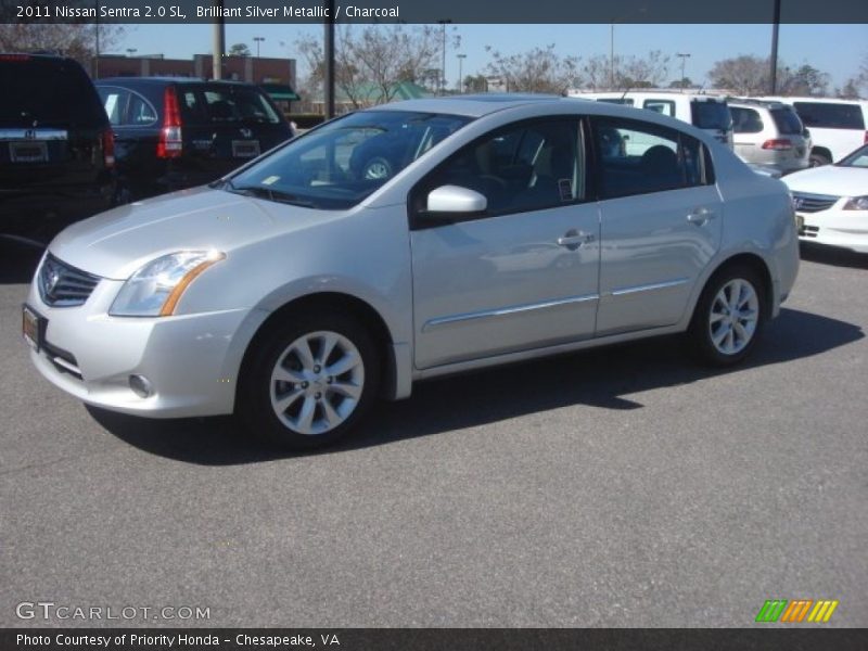 Brilliant Silver Metallic / Charcoal 2011 Nissan Sentra 2.0 SL