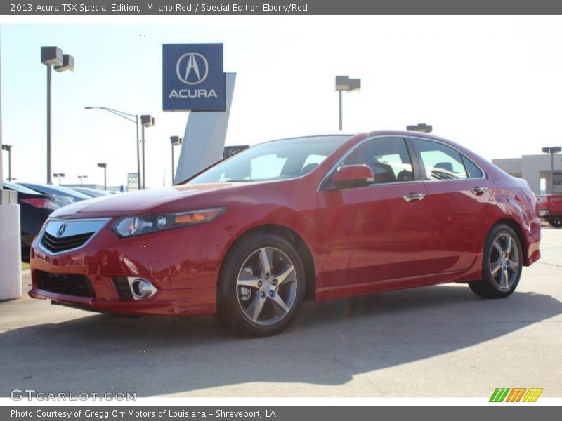 Milano Red / Special Edition Ebony/Red 2013 Acura TSX Special Edition