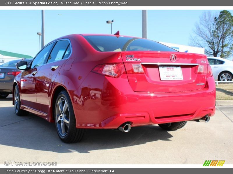 Milano Red / Special Edition Ebony/Red 2013 Acura TSX Special Edition