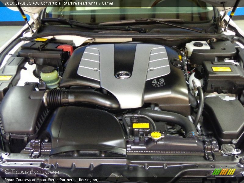 Starfire Pearl White / Camel 2010 Lexus SC 430 Convertible
