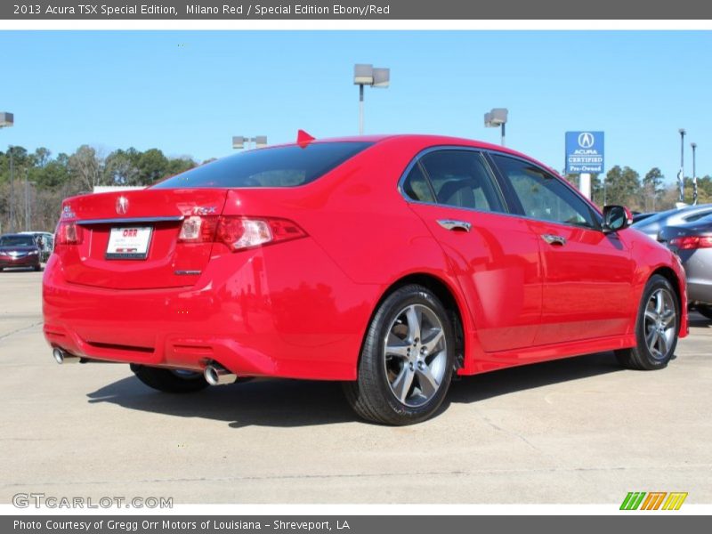 Milano Red / Special Edition Ebony/Red 2013 Acura TSX Special Edition