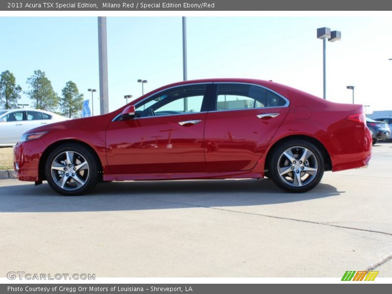 Milano Red / Special Edition Ebony/Red 2013 Acura TSX Special Edition