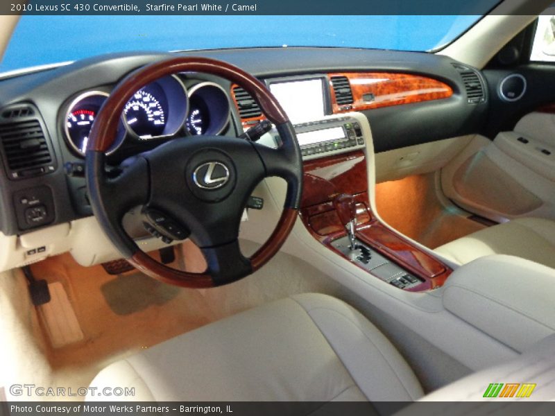 Starfire Pearl White / Camel 2010 Lexus SC 430 Convertible