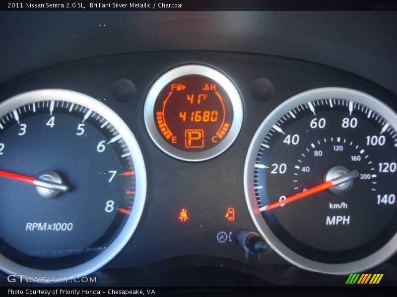 Brilliant Silver Metallic / Charcoal 2011 Nissan Sentra 2.0 SL