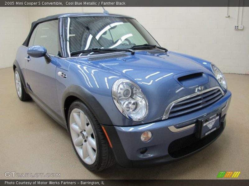 Cool Blue Metallic / Panther Black 2005 Mini Cooper S Convertible