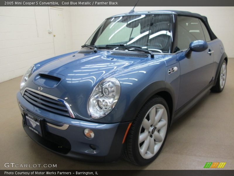 Cool Blue Metallic / Panther Black 2005 Mini Cooper S Convertible