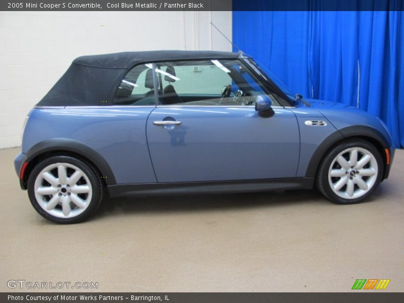 Cool Blue Metallic / Panther Black 2005 Mini Cooper S Convertible