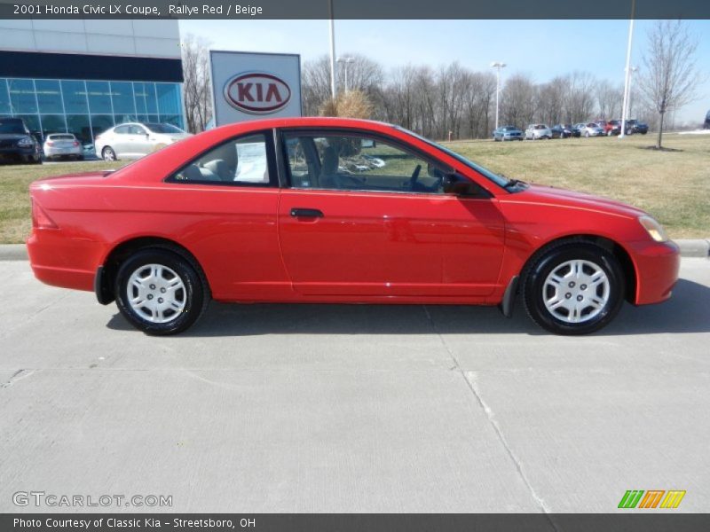 Rallye Red / Beige 2001 Honda Civic LX Coupe
