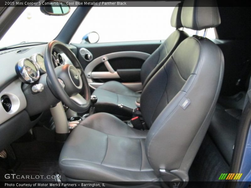 Cool Blue Metallic / Panther Black 2005 Mini Cooper S Convertible