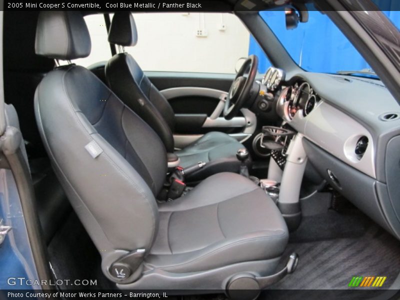 Cool Blue Metallic / Panther Black 2005 Mini Cooper S Convertible