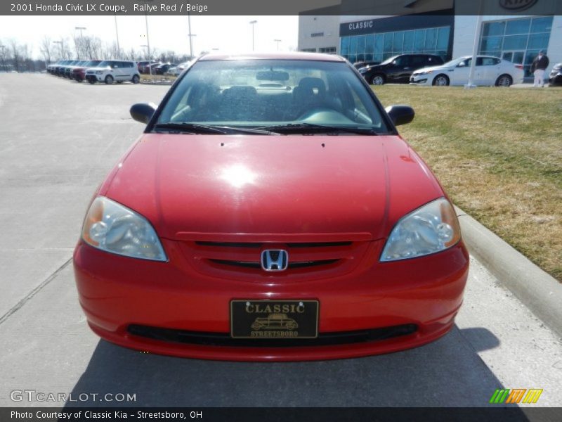 Rallye Red / Beige 2001 Honda Civic LX Coupe