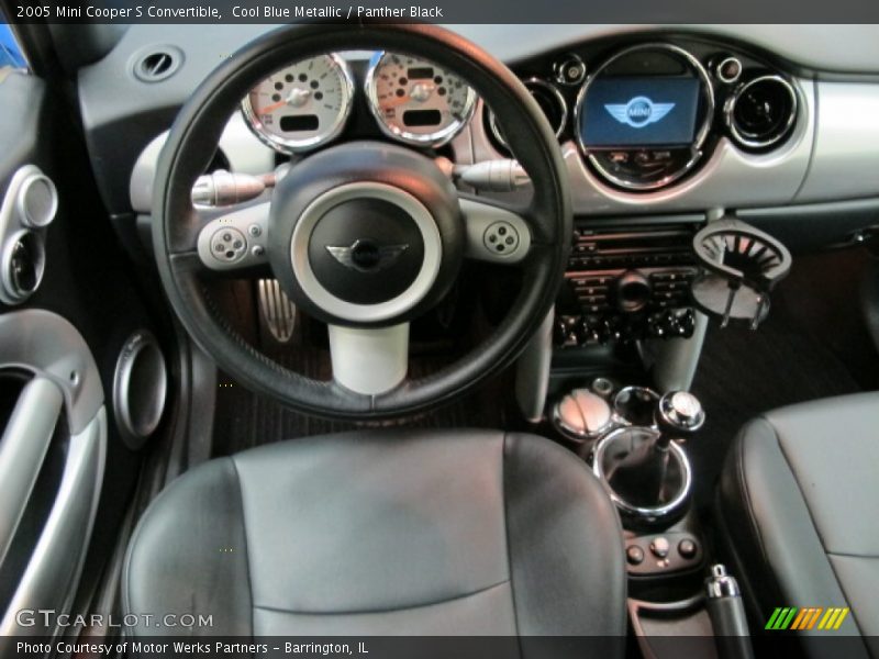 Cool Blue Metallic / Panther Black 2005 Mini Cooper S Convertible