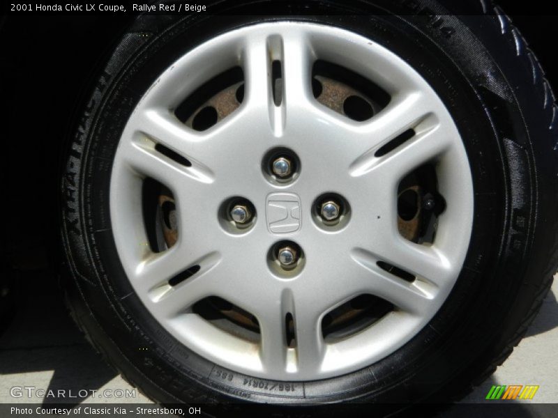 Rallye Red / Beige 2001 Honda Civic LX Coupe