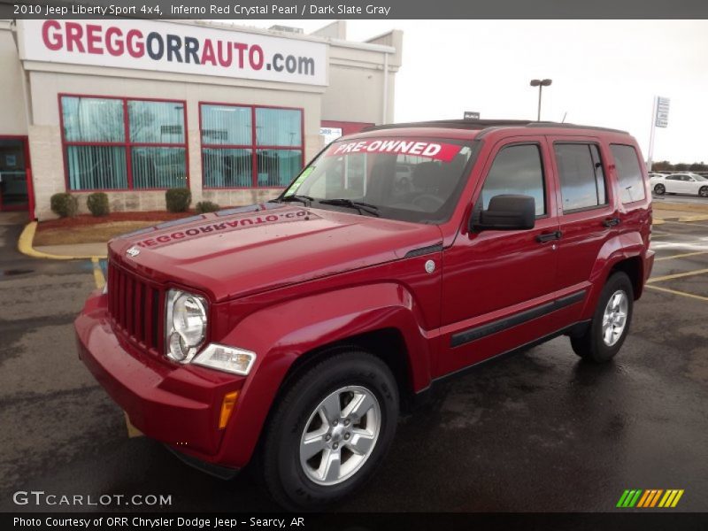 Inferno Red Crystal Pearl / Dark Slate Gray 2010 Jeep Liberty Sport 4x4