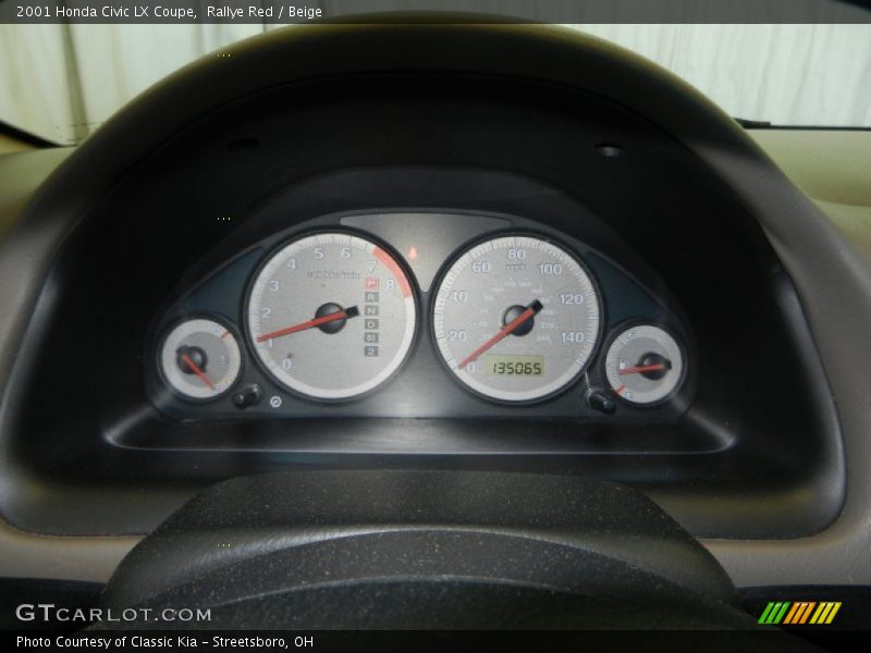 Rallye Red / Beige 2001 Honda Civic LX Coupe