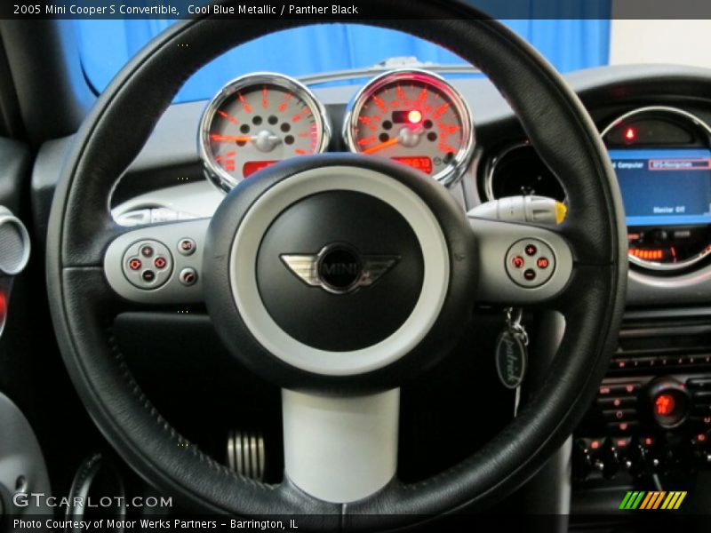 Cool Blue Metallic / Panther Black 2005 Mini Cooper S Convertible
